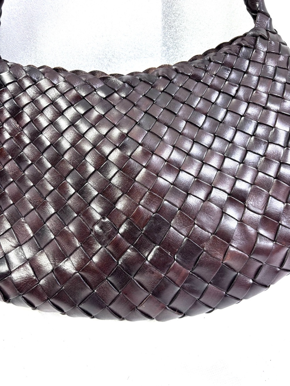 Dragon Diffusion Rosanna Leather Suede Shoulder Bag. Dark Brown. - Picture 10 of 16